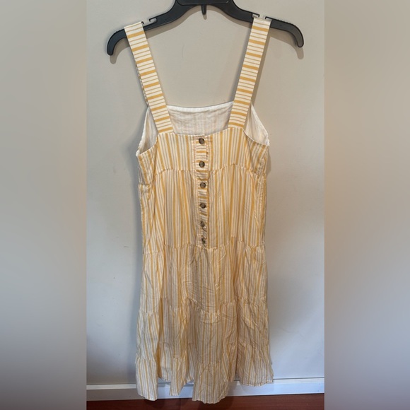 Madewell Striped Button-Back Tiered Midi Dress Sz‎ 2 - Picture 4 of 7
